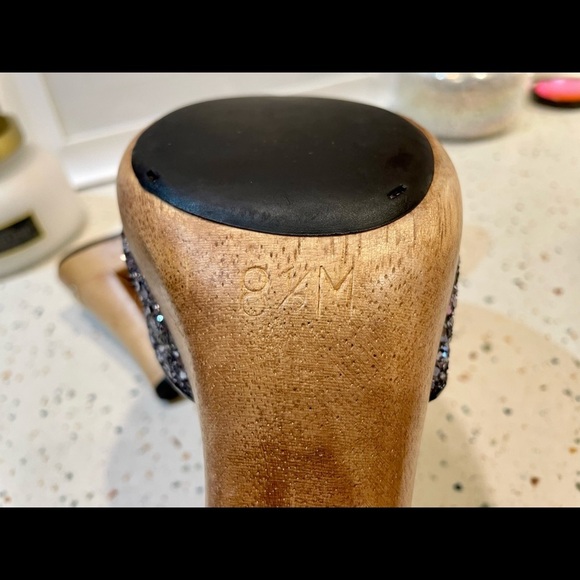 MICHAEL Michael Kors Glitter‎ Wooden Sandal Heels - Picture 12 of 15